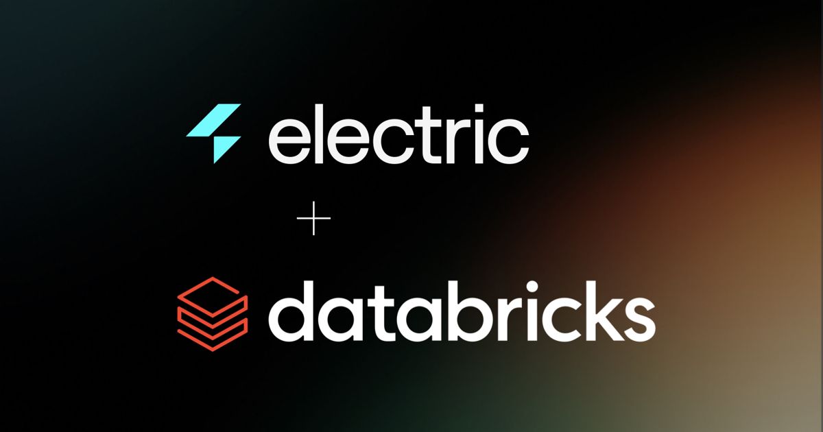 https://electric.ax/blog/2026/08/11/electric-joining-databricks social preview image